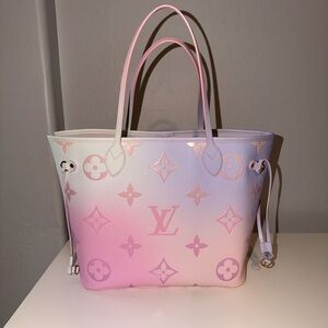 Louis Vuitton Gradient Pink and White Tote sunrise pastel authentic